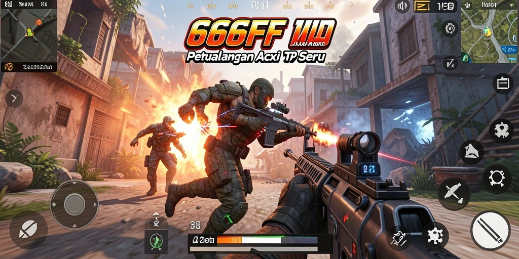 Tampilan gameplay seru di 666FF dengan aksi petualangan penuh strategi.