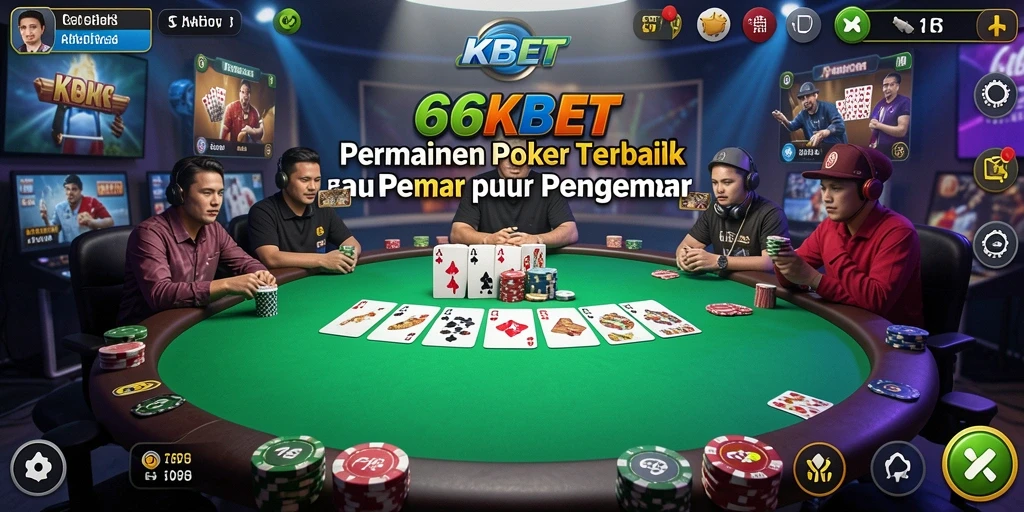 Tampilan gameplay seru dalam 66KBET Poker.