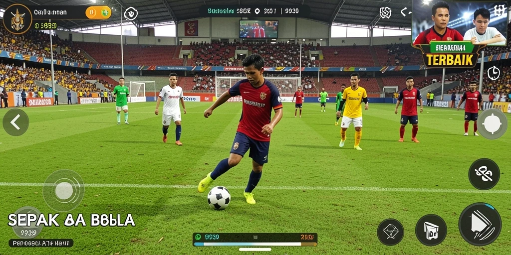 Tampilan gameplay menarik dari permainan sepak bola 9939.