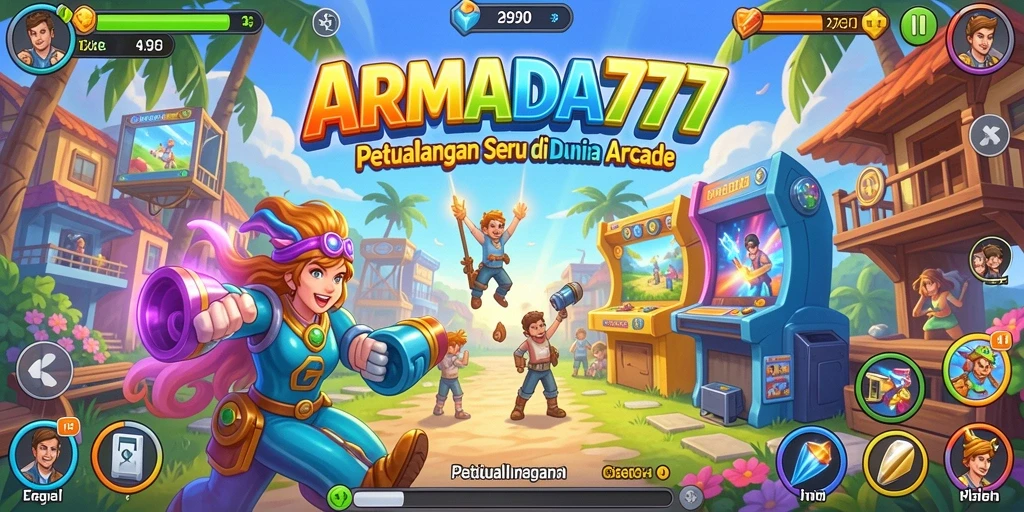 Screenshot permainan ARMADA777 menampilkan aksi seru dalam gameplay Arcade.