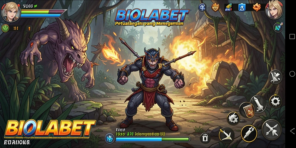 Screenshot gameplay BIOLABET menampilkan pertempuran seru dan karakter Anime yang menawan.