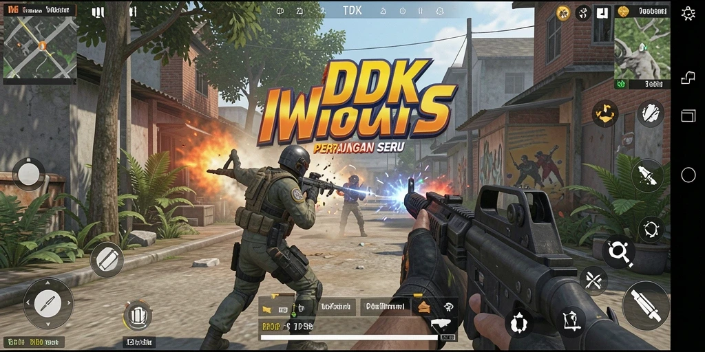 Screenshot DKK menampilkan aksi intens dalam gameplay TPS.