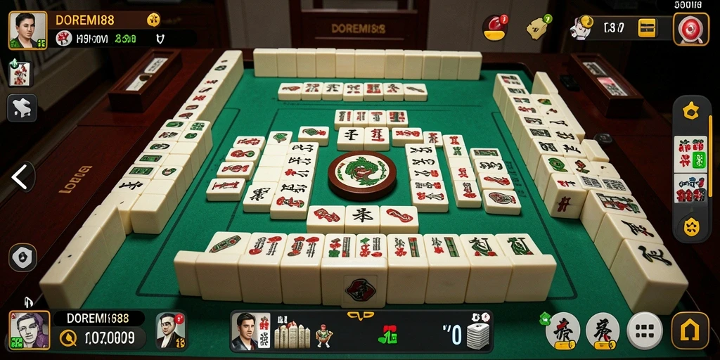 Tampilan gameplay DOREMI88 yang menarik saat bermain Mahjong.