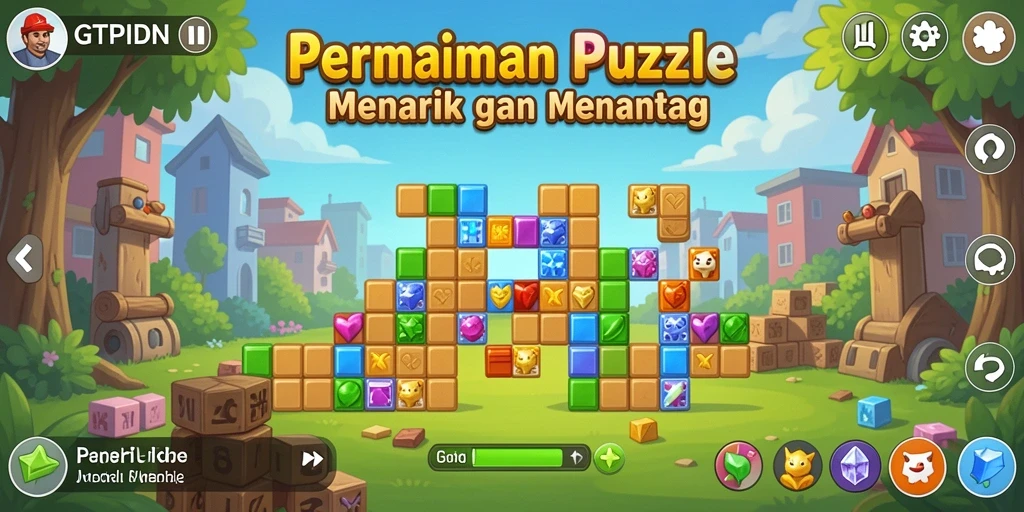 Tampilan gameplay GTPIDN dengan teka-teki yang menarik.