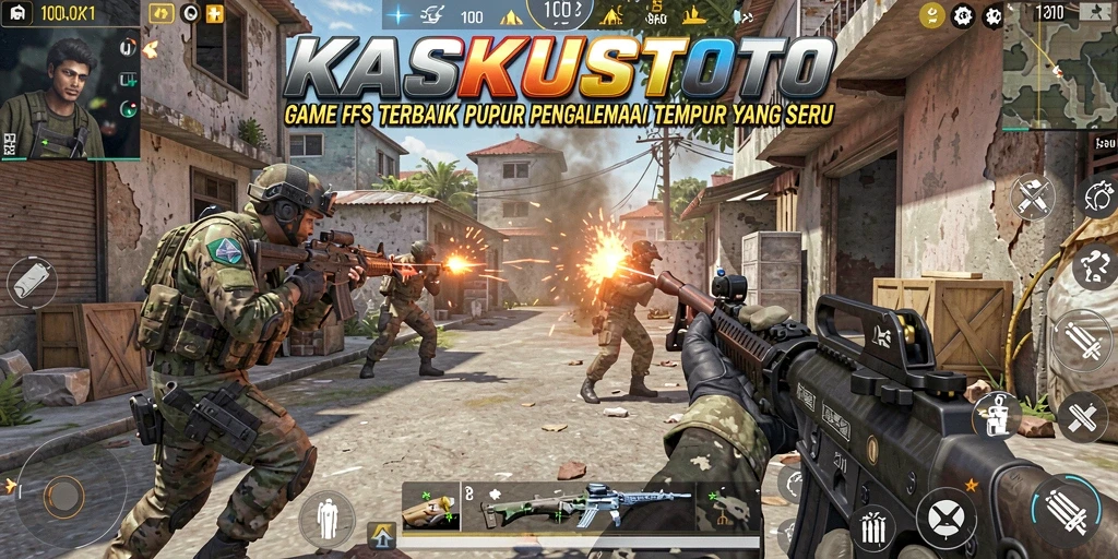 Gameplay seru dalam KASKUSTOTO dengan aksi tembak-menembak intens.