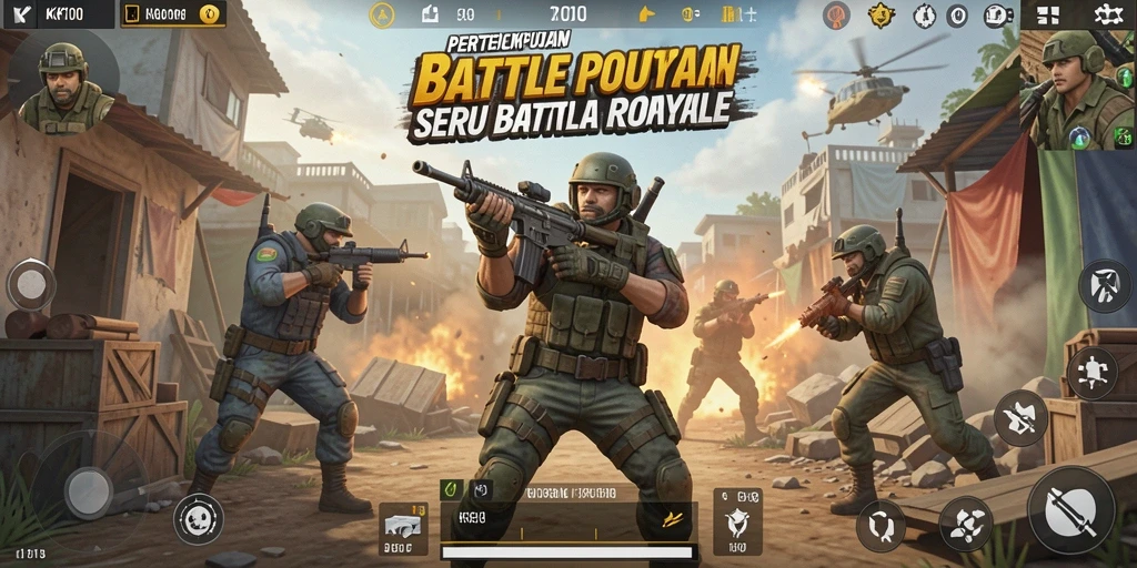 Pengalaman gameplay seru dalam pertempuran Battle Royale.