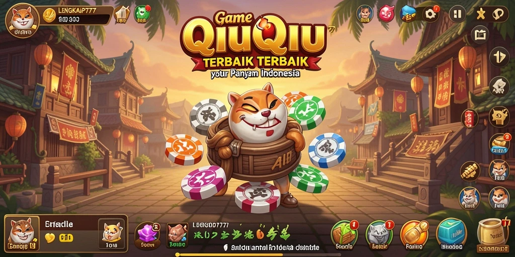 Tampilan gameplay seru LENGKAP777 dalam permainan QiuQiu.