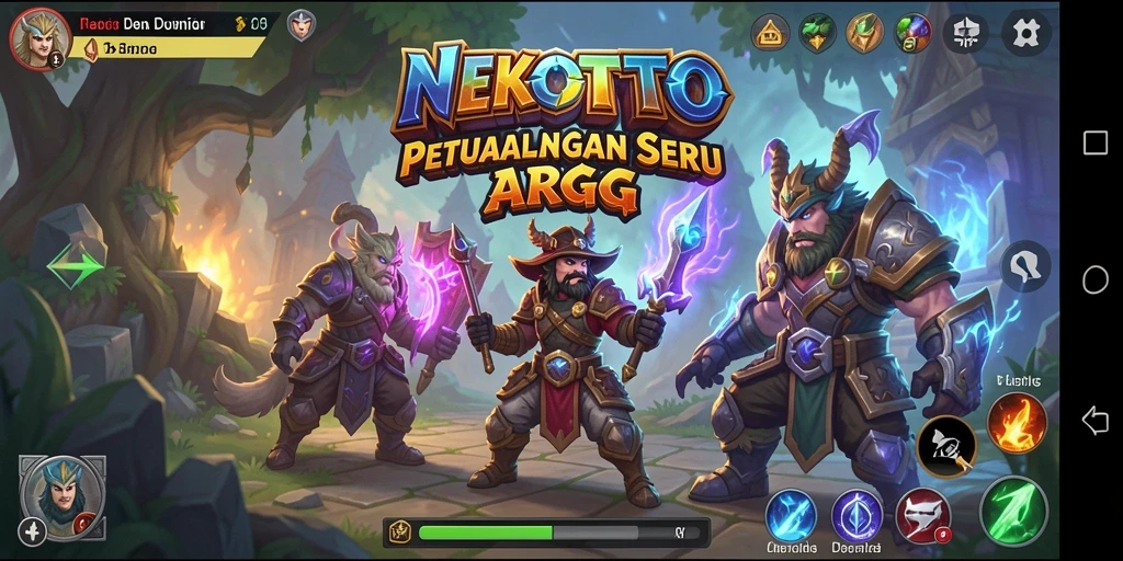 Tampilan gameplay seru di dunia NEKOTOTO dengan aksi menegangkan.