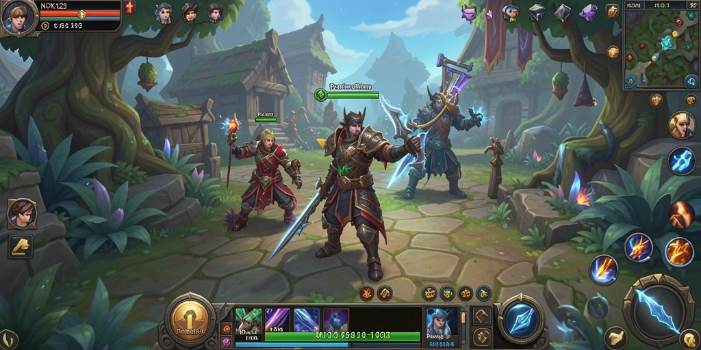Gameplay epik NOX123 dengan pertarungan mendebarkan di dunia fantasi.