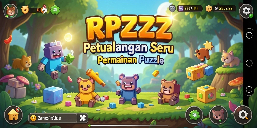 Tampilan gameplay menarik dari RPZZZ dengan tantangan Puzzle yang seru.