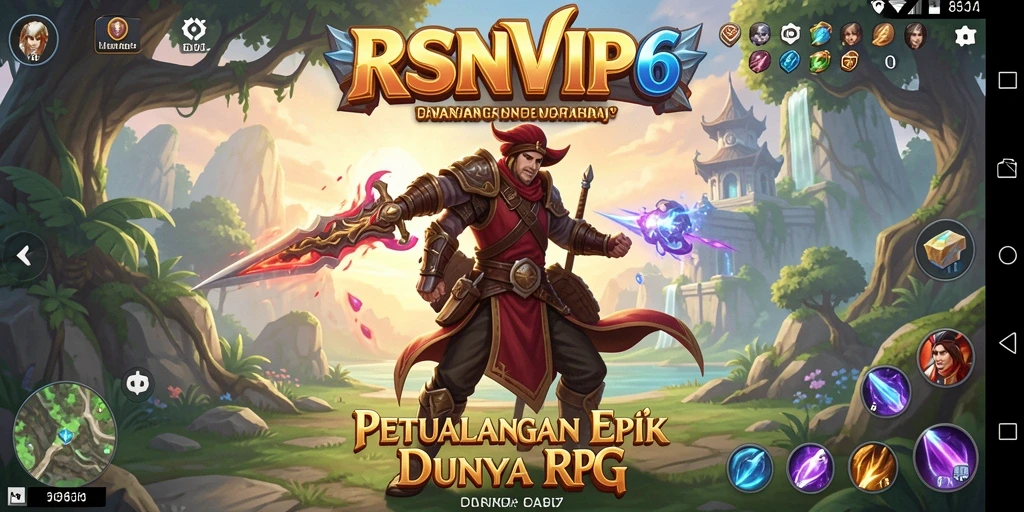 Gameplay RSNVIP6 menampilkan petualangan RPG yang seru dan interaktif.