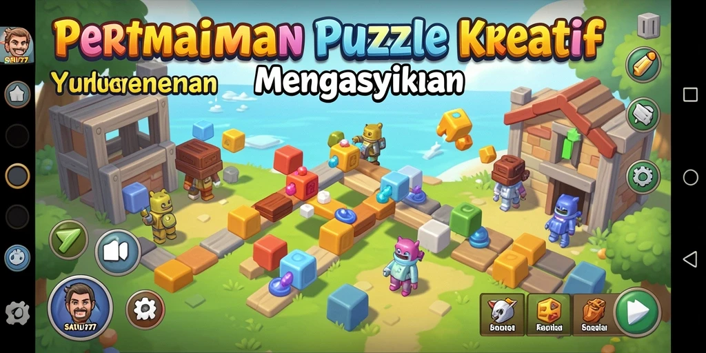 Tangkapan layar gameplay SATU77 menampilkan tantangan seru di setiap level.