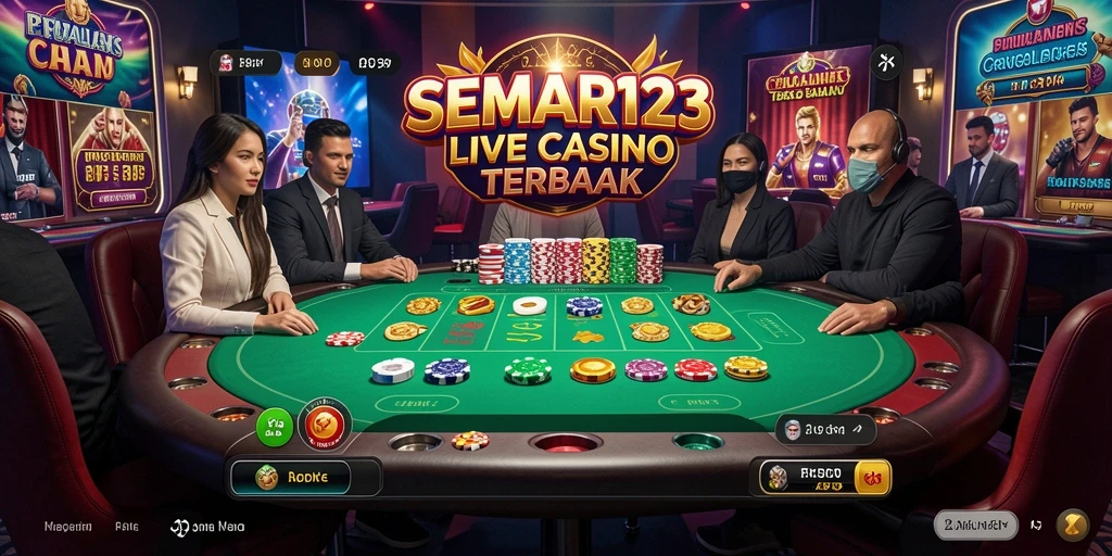 Tampilan gameplay Live Casino yang seru di SEMAR123.