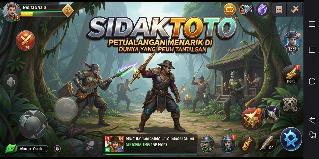Screenshot gameplay SIDAKTOTO yang menunjukkan aksi petualangan yang mendebarkan.