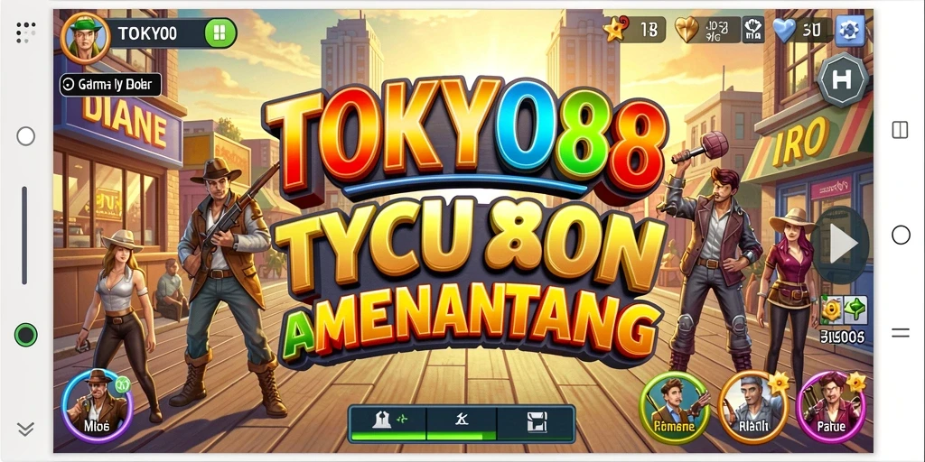 Tampilan gameplay seru di TOKYO88 dengan elemen Tycoon.
