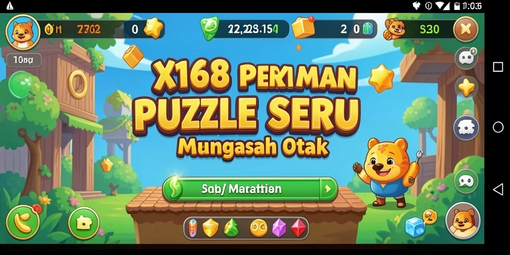 Tampilan gameplay X168 yang penuh warna dan menarik.